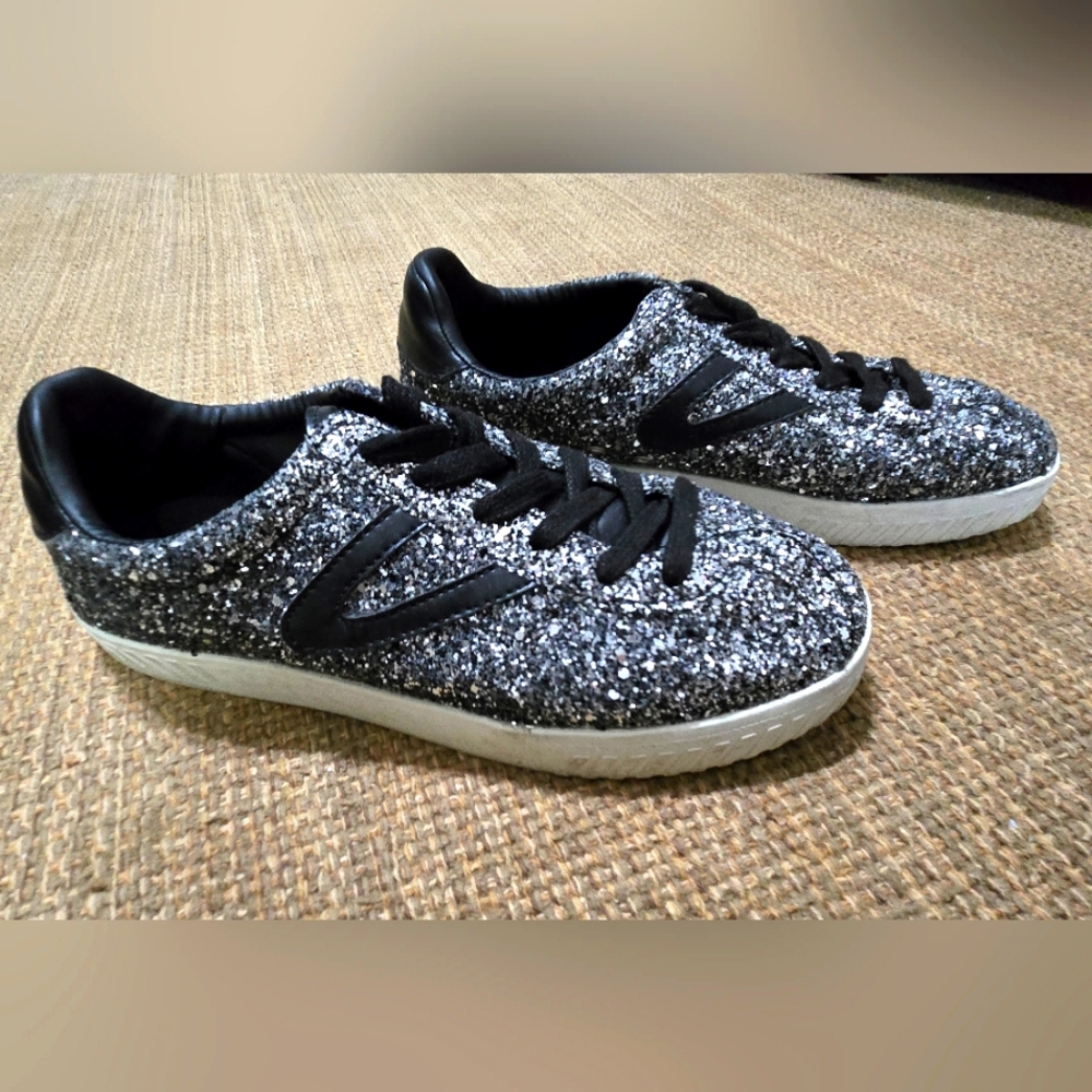 Tretorn Women's Camden Glitter Sneakers, Size 9.5